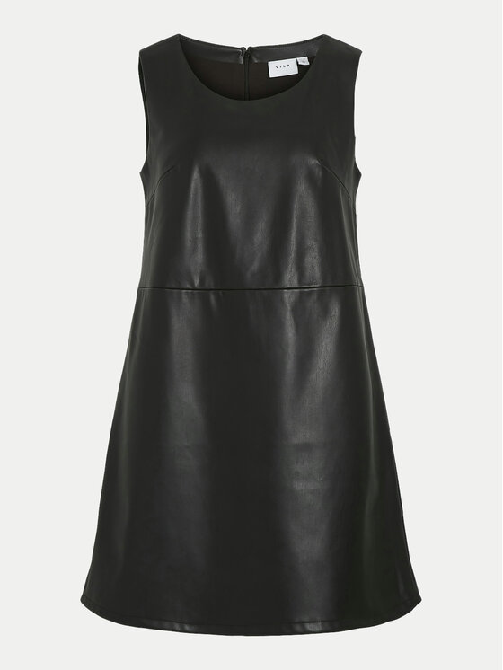 Vila Vila Kleid aus Kunstleder Dede 14099817 Schwarz Slim Fit