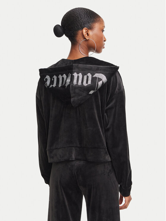 Juicy Couture Juicy Couture Džemperis Old Gothic JCWAS226333 Juoda Slim Fit
