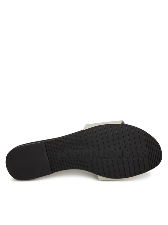 Calvin Klein Jeans Calvin Klein Jeans Şlapi Flat Sandal Slide Mg YW0YW01697 Alb