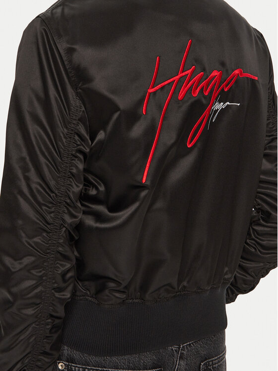 HUGO Hugo Яке бомбър Fleura-1 50430669 Черен Regular Fit