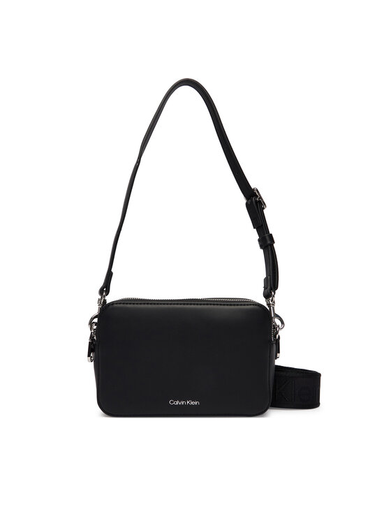 Calvin Klein Calvin Klein Дамска чанта Webbing Double Strap Camera Bag LV04F3165G Черен
