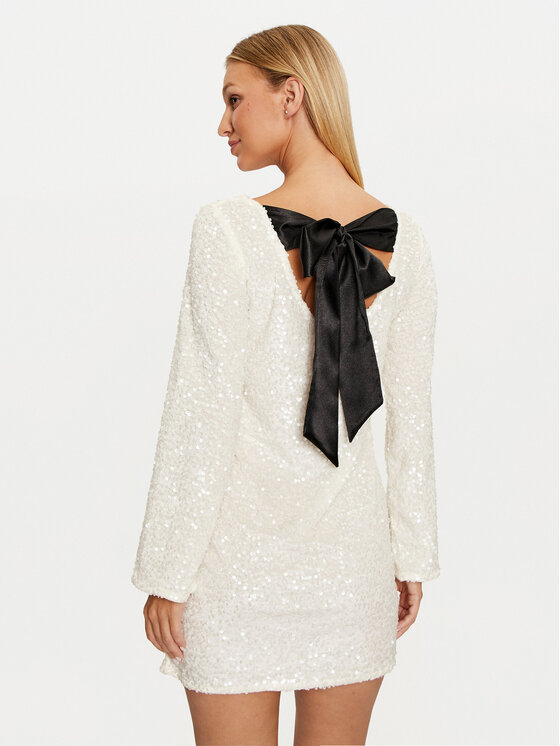 JDY JDY Kokteilinė suknelė Sara 15337656 Écru Regular Fit