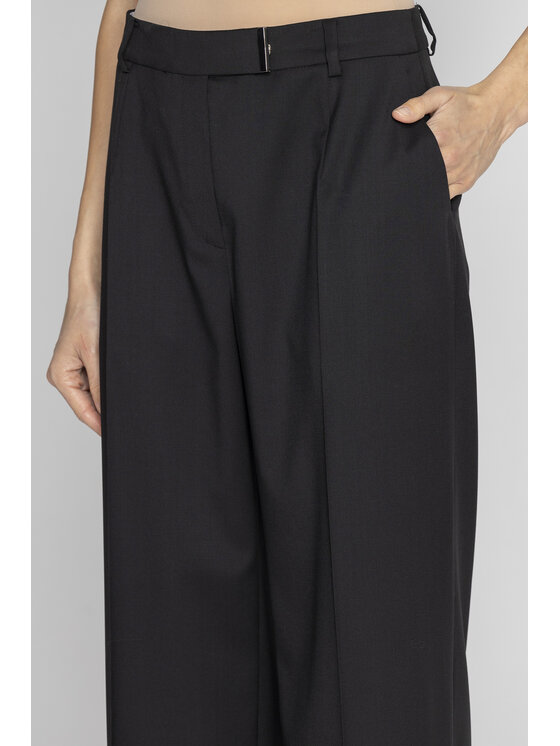 Deni Cler Milano Deni Cler Milano Spodnie materiałowe W-DC-5239-E2-H5-90-1 Czarny Loose Leg
