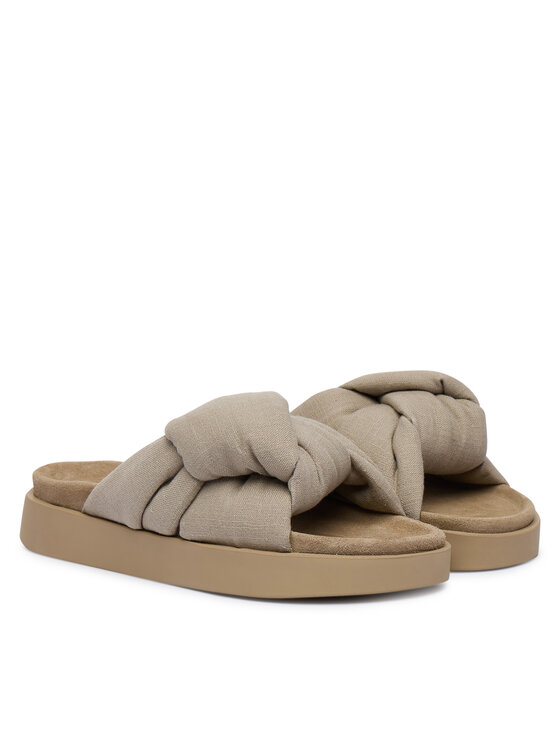 Inuikii Inuikii Pantoletten Oversized Linen Knot 1004.003.0171.250 Beige