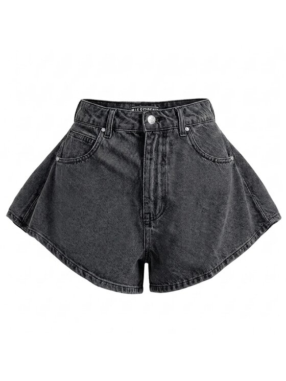 MissDenim MissDenim Szorty jeansowe Skorts Szary ciemny Regular Fit