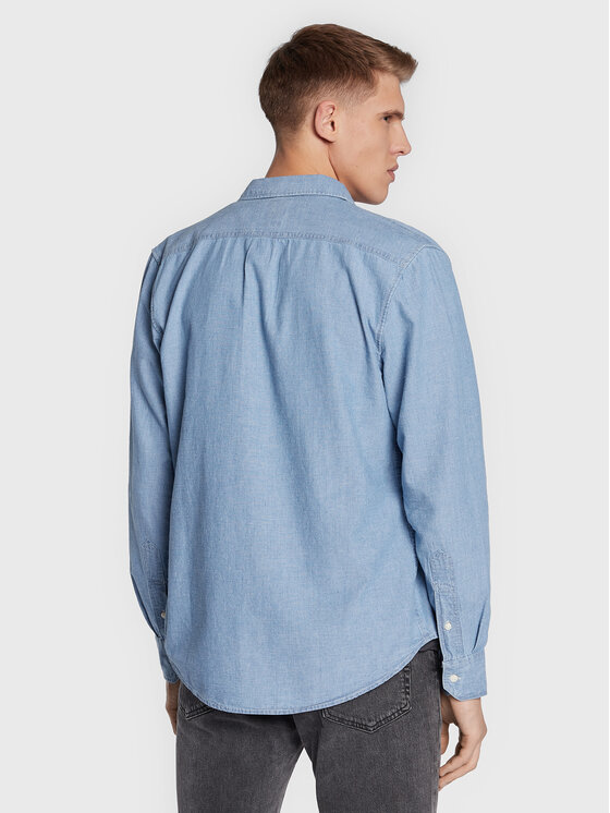 Lee Lee Koszula Leesure L66NMWUF 112145379 Błękitny Regular Fit