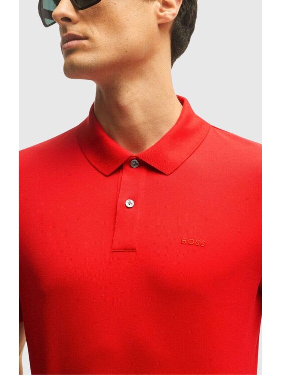 BOSS BOSS Polo 50468301-627 Czerwony Regular Fit