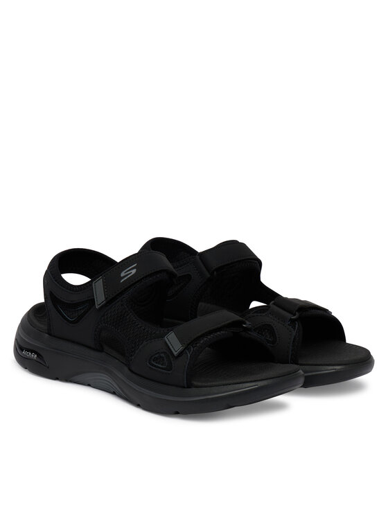 Skechers Skechers Sandali Skechers Go Walk Arch Fit 2.0 Sandal - Capistrano Nero