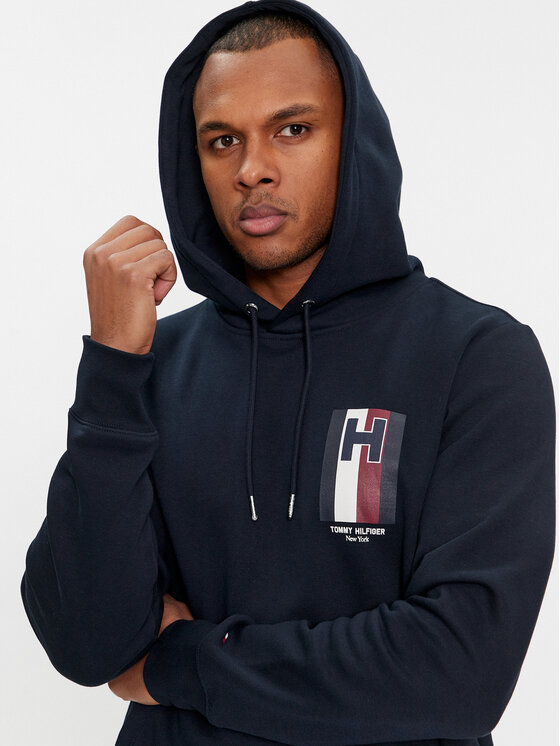 Tommy Hilfiger Tommy Hilfiger Bluza Emblem MW0MW33665 Granatowy Regular Fit