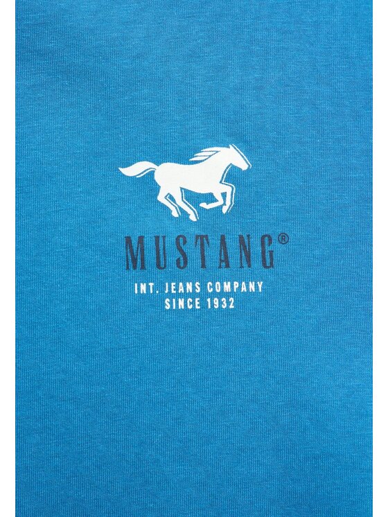 Mustang Mustang T-Shirt Style Austin Niebieski Regular Fit
