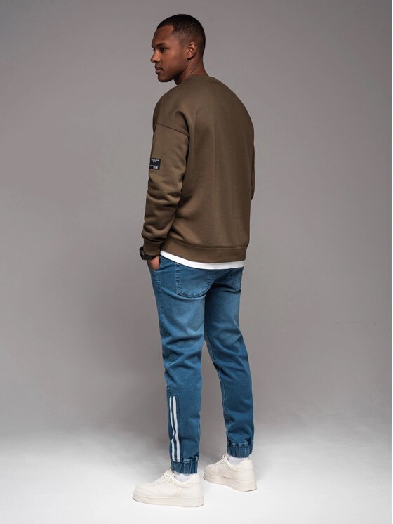 Ombre Ombre Joggery OM-PADJ-0156 Niebieski Regular Fit