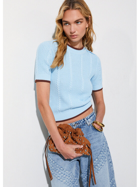 Liu Jo Liu Jo Maglione WA6522MS044C3969 Celeste Regular Fit