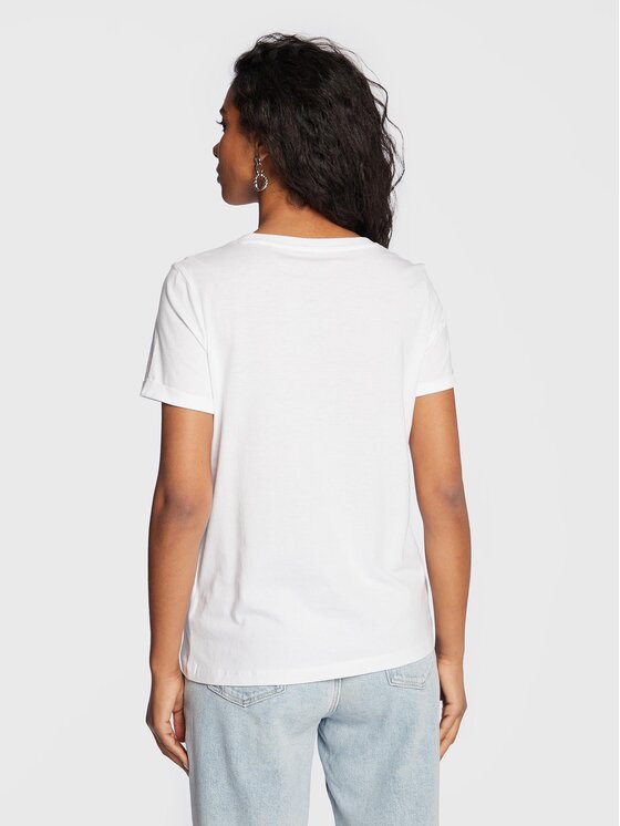 T-shirt W3RI16 K46D1 Bianco Regular Fit