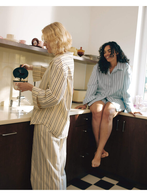 Noo.ma Noo.ma Koszulka piżamowa Tala Pyjama Shirt Żółty Regular Fit