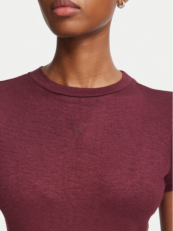 Guess Guess Футболка W5BP07 KCGM2 Бордовий Regular Fit