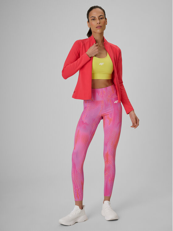 4F 4F Bluza ACTIVE BY NATURE Koralowy Slim Fit