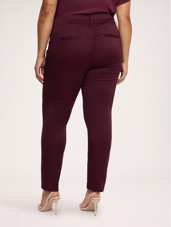 Fiorella Rubino Fiorella Rubino Spodnie materiałowe P058L002445N036 Bordowy Slim Fit