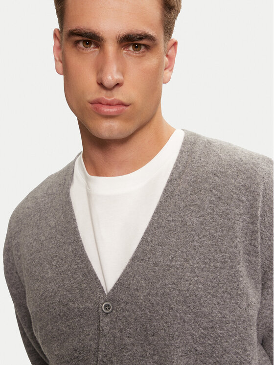 United Colors Of Benetton United Colors Of Benetton Kardiganas 1002U601B Pilka Regular Fit