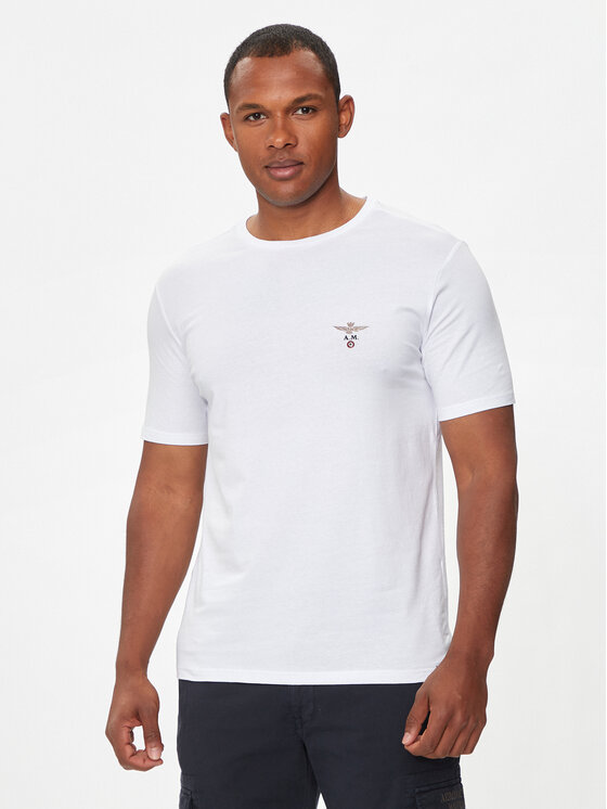 Aeronautica Militare Tricou AM1UTI001 Alb Regular Fit
