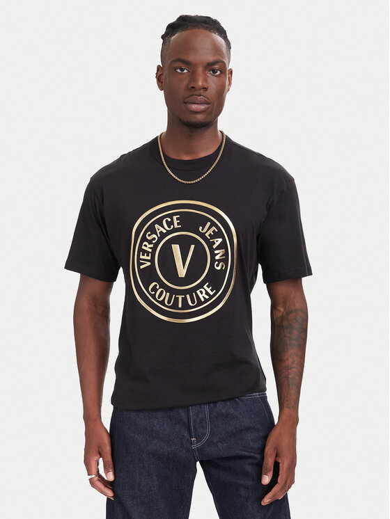 Versace Jeans Couture Versace Jeans Couture Футболка 80GAHT02 CJ00T Чорний Regular Fit
