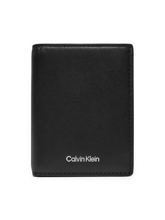 Calvin Klein Portafoglio grande da uomo Ck Sleek Bifold 7cc W/Coin K50K512694 Nero, taglia : 00