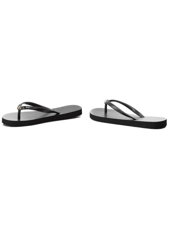Tory Burch Tory Burch Šlepetės per pirštą Thin Flip Flop 50008666 Juoda