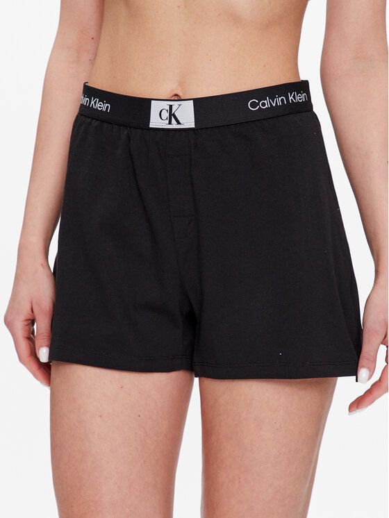 Calvin Klein Underwear Kratke Hlače Pižama 000QS6947E Črna Regular Fit