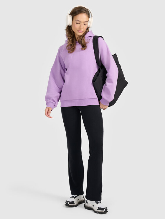 4F 4F Bluza BASIC+ Fioletowy jasny Loose Fit