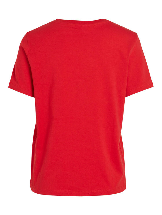 Vila Vila T-shirt 14090227 Crvena Regular Fit