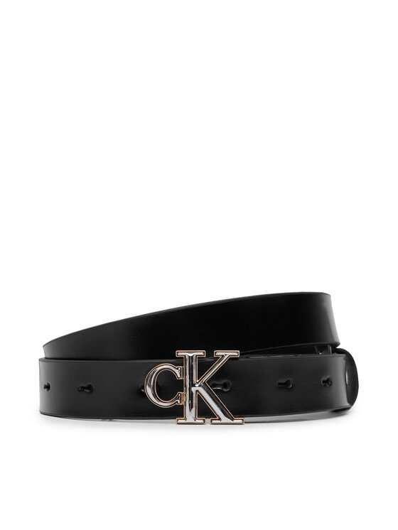 Calvin Klein Calvin Klein Pasek Round Ck 2Color Buckle Smooth 25 LV04F7132G Czarny
