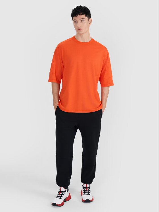 4F 4F T-Shirt 4FRSS25TTSHM2653-70S Πορτοκαλί Oversize