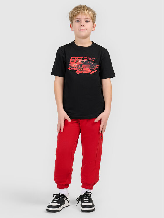 4F 4F T-Shirt ESPORTS RACING Czarny Regular Fit