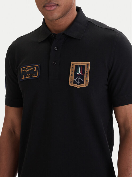 Aeronautica Militare Aeronautica Militare Tricou polo 261PO1927UP00191 Negru Regular Fit