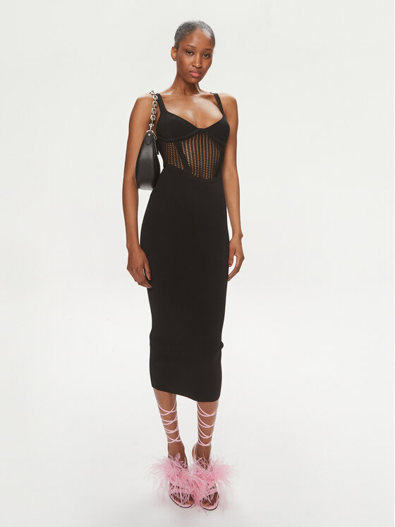 PINKO Pinko Koktejlové šaty Vision 103757 A1Y7 Černá Bodycon Fit