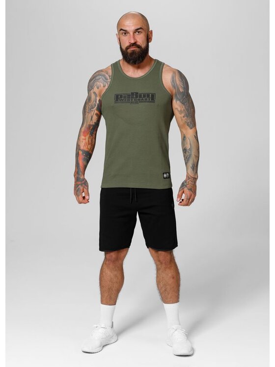 PITBULL PITBULL Tank top Tank Zielony Regular Fit