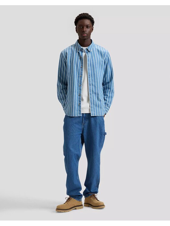 Lee Lee Koszula CLEAN WW BUTTON DOWN Niebieski Relaxed Fit