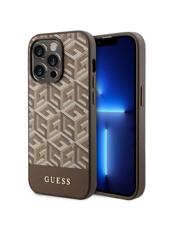 Etui na telefon Guess, Brązowe, iPhone 14 Pro Max