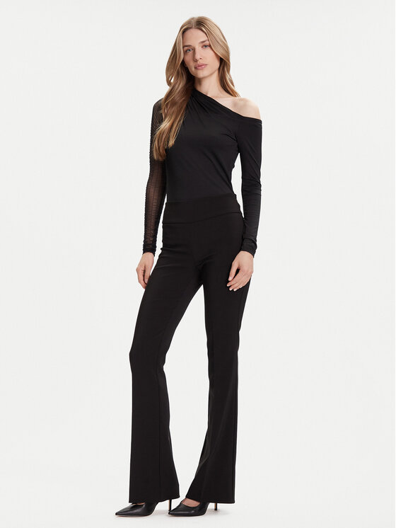 Rinascimento Rinascimento Hlače CFC0125318003 Crna Flare Fit
