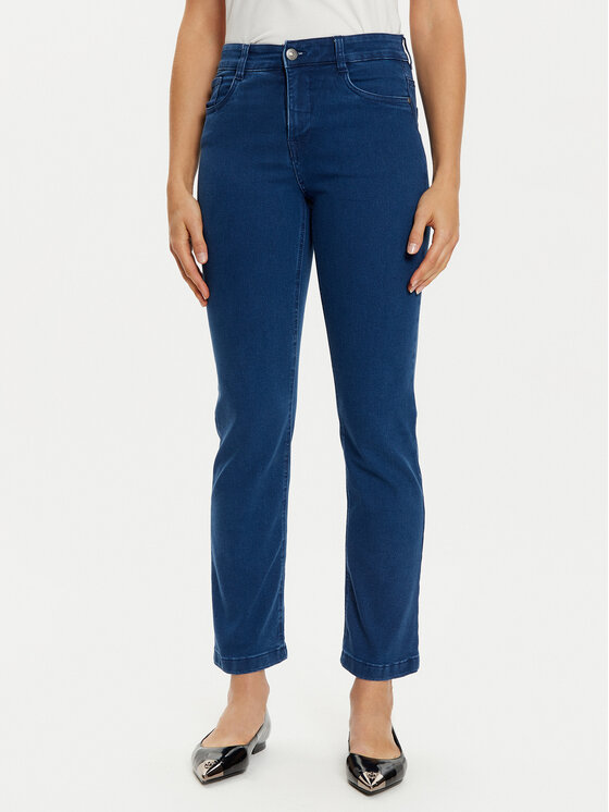 Fransa Fransa Jeansy Luxe 20613554 Modrá Straight Fit