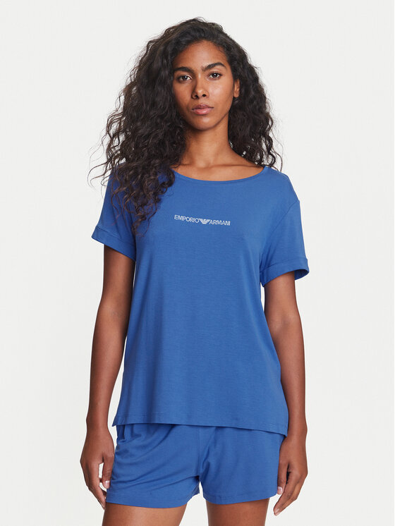 Emporio Armani Emporio Armani T-Shirt EW000780 AF12192 UA012 Niebieski Regular Fit