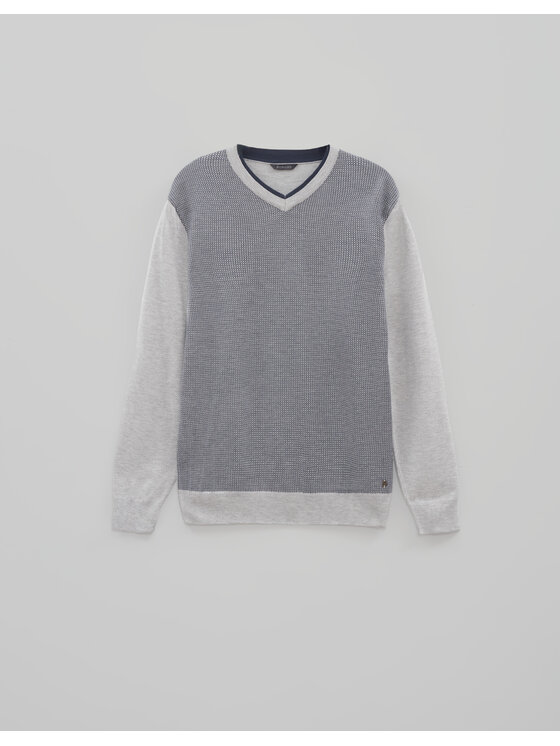 Borgio Borgio Sweter borgarello Szary Regular Fit