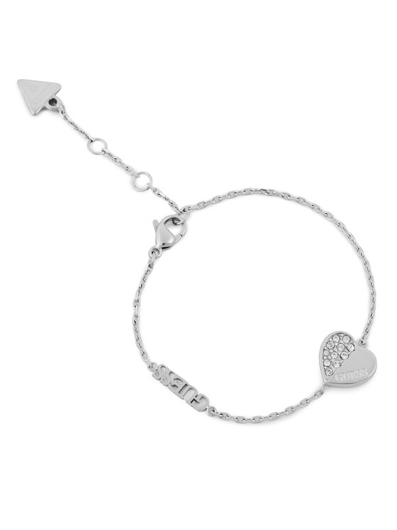 Guess Guess Náramek Lovely Guess JUBB03 036JW Stříbrné rhodiování