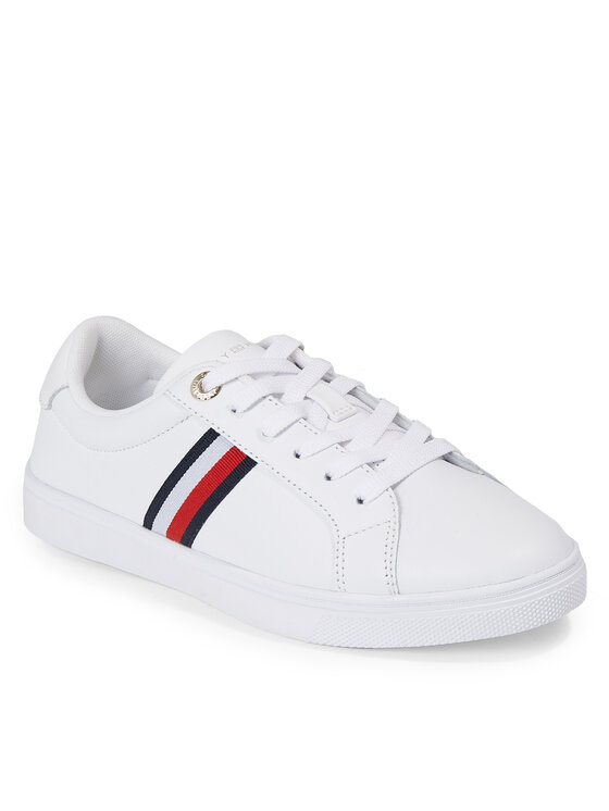Tommy Hilfiger Tommy Hilfiger Tossud Essential Stripes Court Sneaker FW0FW07449 Valge