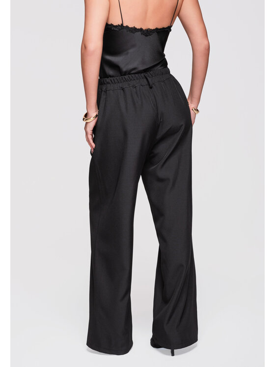 Ombre Ombre Spodnie materiałowe OW-PA-E0003 Czarny Loose Fit