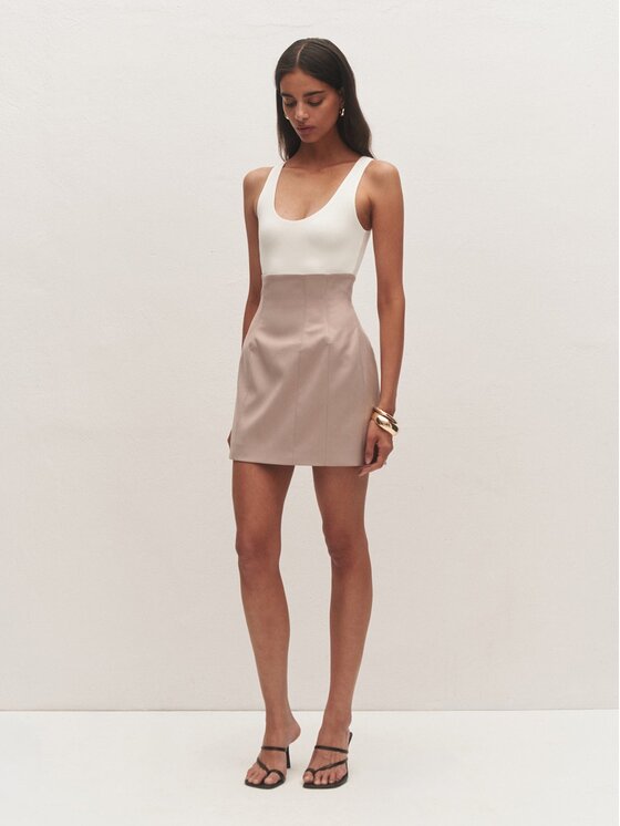 Le Collet Le Collet Spódnica ołówkowa CHARLOTTE Różowy jasny Slim Fit