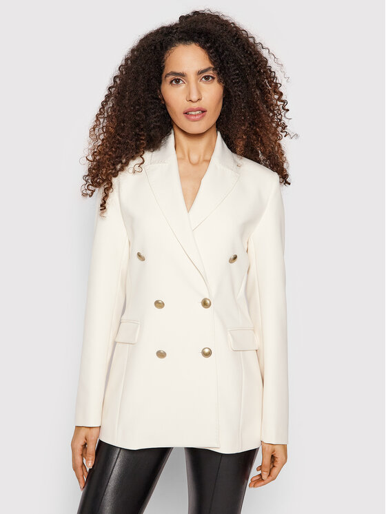 MAX&Co. MAX&Co. Bleizers Lavagna 70410522 Balts Regular Fit