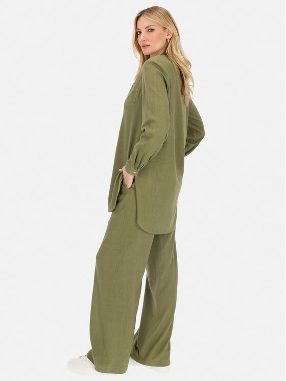 Potis & Verso Potis & Verso Koszula Pascal Khaki Regular Fit