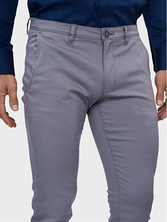 Evenemen Evenemen Chinosy LOGAN TAC 09476 GREY Szary Slim Fit
