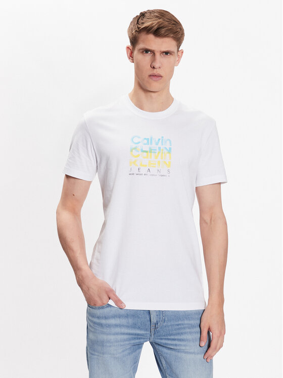 Calvin Klein Jeans Calvin Klein Jeans Tricou J30J324208 Alb Regular Fit