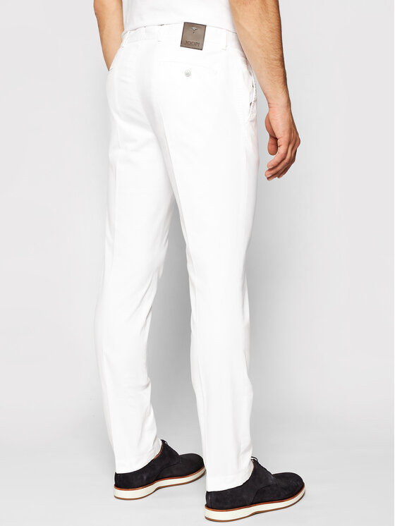 JOOP! JOOP! Bavlnené nohavice 17 JT-18Hank-D 30026639 Biela Slim Fit